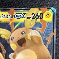 Pokemon Raichu & Alolan Raichu GX 54/236 Ultra Rare TAG TEAM Holo Electric 2019 - Image 5