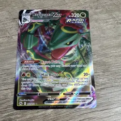 Pokemon Rayquaza VMAX Ultra Rare Rapid Strike Holo 320 HP Crown Zenith 102/159 - Image 1