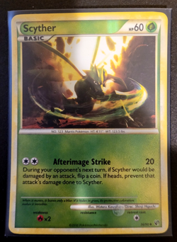 Pokemon TCG HGSS Undaunted Scyther Reverse Rare 36/90 LP/NM Condition - Image 1