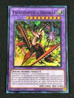 YUGIOH FIENDSMITH'S DESIRAE INFO-EN036 1ST SUPER NM - Image 1