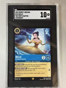 BELLE SGC 10 Gem not PSA DISNEY LORCANA FIRST CHAPTER 142 LEGENDARY - Image 1