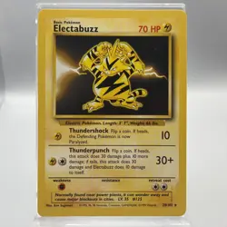 ELECTABUZZ 20/102 BASE SET NON HOLO RARE POKEMON TCG LP - Image 1