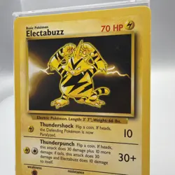 ELECTABUZZ 20/102 BASE SET NON HOLO RARE POKEMON TCG LP - Image 3