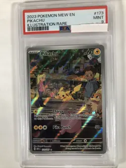 2023 POKEMON MEW EN-151 ILLUSTRATION RARE #173 PIKACHU PSA 9 - Image 1