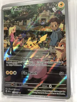 2023 POKEMON MEW EN-151 ILLUSTRATION RARE #173 PIKACHU PSA 9 - Image 2