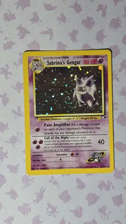 Pokemon Sabrina's Gengar English Gym Heroes 14/132 Unlimited Holo Rare (Swirl)🌀 - Image 5