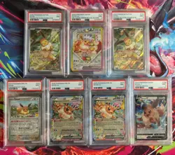 U17993 Eevee Pokemon PSA Graded 9 Slabs Lot Of 7 G2U - Image 1