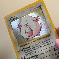 CHANSEY Pokemon TCG 3/102 Base Set (Shadowless) Holo - LP - Image 2