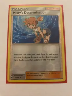 Misty's Determination 62/68 Reverse Holo Hidden Fates Pokemon - Pack Fresh Cond - Image 3