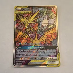 Pokemon Moltres & Zapdos & Articuno GX SM210 TAG TEAM Full Art Promo Holo Card - Image 1