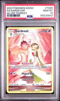 2022 POKEMON SWORD & SHIELD SILVER TEMPEST #TG05 FULL ART/GARDEVOIR PSA 10 - Image 1