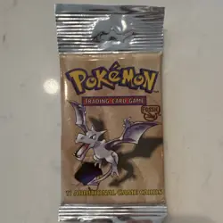 Pokemon TCG Fossil Booster Pack Sealed 11 Cards Aerodactyl Wizards of the Coast - Image 1