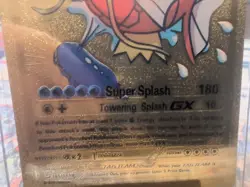 Pokemon Magikarp & Wailord GX Gold Foil Fan Art Vinyl Collector Card 161/181 - Image 3