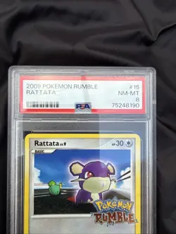 Pokemon Rattata Promo - Rumble - 15/16 - PSA 8 - Image 3