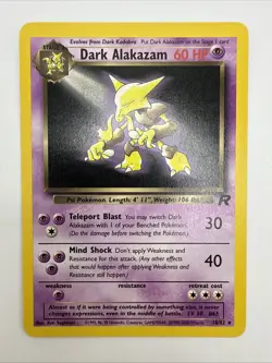 Dark Alakazam 18/82 Team Rocket Regular Rare Vintage Pokemon Card - Image 3