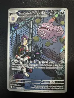 Team Rocket's Weezing DRI 199/182 Illustration Rare Pokemon Destined Rivals - Image 1