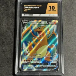 Pokemon Charizard V 153/172 Brilliant Stars Full Art ACE 10 - Image 1
