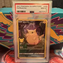 Pokemon - Pikachu - 005/025 - CELEBRATIONS - Full Art - PSA 10 Graded Card - Image 1