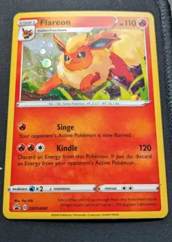 Flareon SWSH041 Promo Pokemon Card TCG Pokemon Trading Card Game Sword Shield NM - Image 2