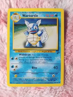 Wartortle 63/130 Base Set 2 Uncommon Vintage Pokemon Card WOTC TCG English - Image 1