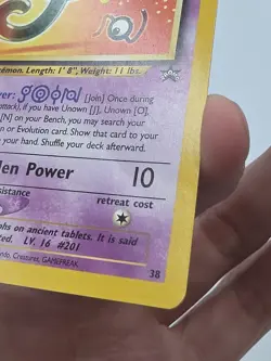 Unown J 38 Black Star Promo Rare Pokemon Card Unknown 2001 Vintage MP - Image 4