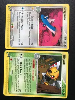 EX Dragon Set Pokemon cards Dragonair Ninjask Shelgon Skarmory Vibrava Houndour - Image 2