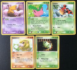 EX Team Rocket Returns Set Pokemon card Drowzee Hoppip Ledyba Sandshrew Spinarak - Image 1