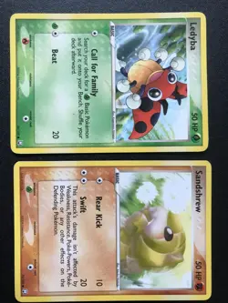 EX Team Rocket Returns Set Pokemon card Drowzee Hoppip Ledyba Sandshrew Spinarak - Image 4