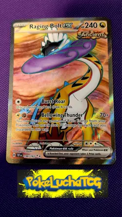 Pokemon - Raging Bolt ex - 196/162 - SV Temporal Forces - Full Art Card - Image 1