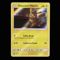 Pokemon TCG Detective Pikachu SM190 Black Star Promo Holo Card 2019 NM - Image 1