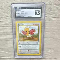 Pokemon Spearow Jungle 1st Edition 62/64 CGC 8.5 Regular Common Card - Image 1