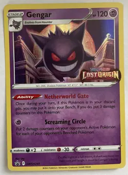 Gengar SWSH241 Lost Origin English Prerelease Pokemon Card - Holo Near Mint - Image 1