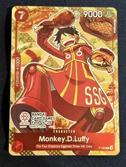 Monkey.D.Luffy (Bandai Card Games Fest 24-25) Stamped Exclusive Promo NM ENGLISH - Image 1