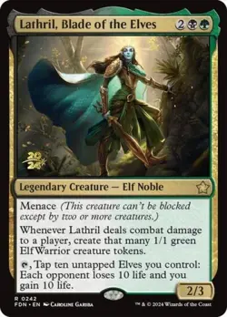 Lathril, Blade of the Elves -Foil Light Play MTG Promos: Prerelease Cards - Image 1