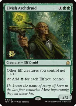 FOIL FOUNDATIONS - Elvish Archdruid - Prerelease Cards (PRE) - Image 1