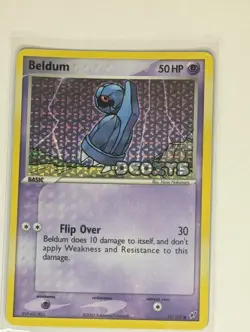 Beldum 55/107 Deoxys Reverse Holo front/back image pokemone tcg - Image 1