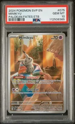 MIMIKYU #075 PSA 10 2024 POKEMON SVP EN-SV Paldean Fates Elite Trainer Box - Image 3