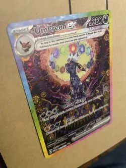 Pokemon Umbreon ex 161/131 Sv: Prismatic Evolutions Full Art Holo SIR 2025 - Image 2