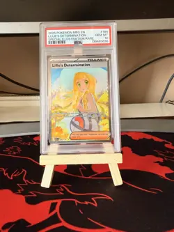 2025 Pokemon Mega Evolution Base #184 SIR Lillie's Determination PSA 10 Gem Mint - Image 1