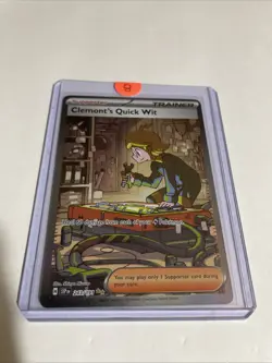 Clemonts Quick Wit 243/191 Pokemon TCG Surging Sparks Special Illustration Rare - Image 1