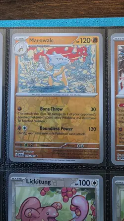 Pokemon TCG Scarlet & Violet 151 Reverse Holo Marowak 105/165 - Image 1