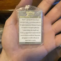 Certificate of Authenticity ONLY Pokemon 23k Gold-Plated Pikachu Sealed - Image 3