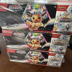 3 Pokemon Prismatic Evolutions Surprise Box & Booster Bundle Sealed - Image 1