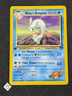 Misty's Dewgong 54/132 - Gym Challenge 1st Edition Pokemon TCG NM - Image 1