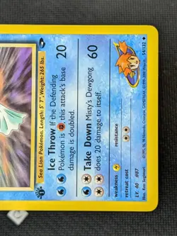 Misty's Dewgong 54/132 - Gym Challenge 1st Edition Pokemon TCG NM - Image 5