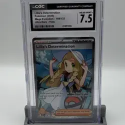 Pokemon Lillie's Determination Ultra Rare Holo CGC 7.5 Me01 169/132 - Image 1