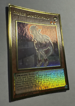YuGiOh Nurse Dragonmaid MAGO-EN020 Gold Rare 1st Edition LP - Image 2