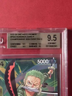 BGS 9.5 One Piece P-042 P Roronoa Zoro - English - Championship 2024 - Graded - Image 3