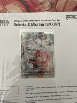 Gundam Card Game Suletta And Miorine Evx02 Playmat And Card Set English - Image 2