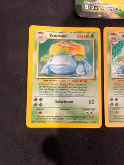Pokemon set of 4 venusaur cards including base holo 15/102 and 25th anniversary - Image 2